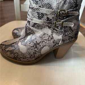 Snakeskin Ankle Boots